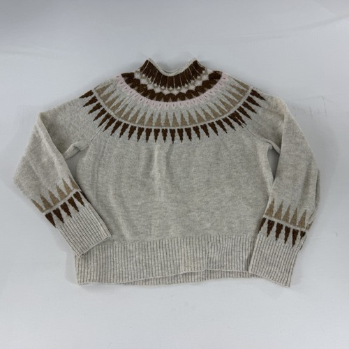 Talbots fair isle - cream, brown