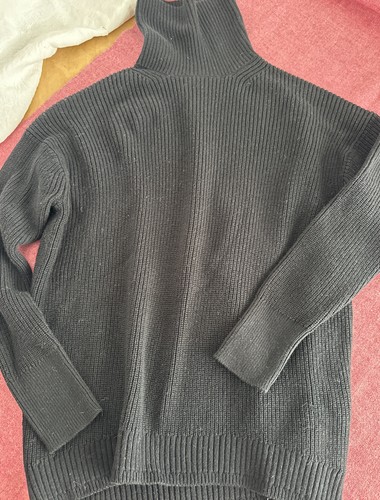 Crew black wide ribbed - crew, small
