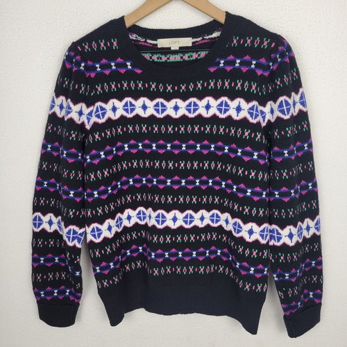Loft fair isle - sweater, black