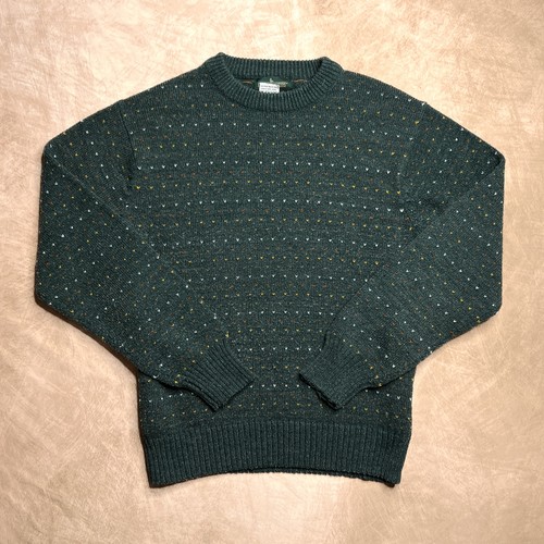 Vintage 90s green knit sweater - knit,